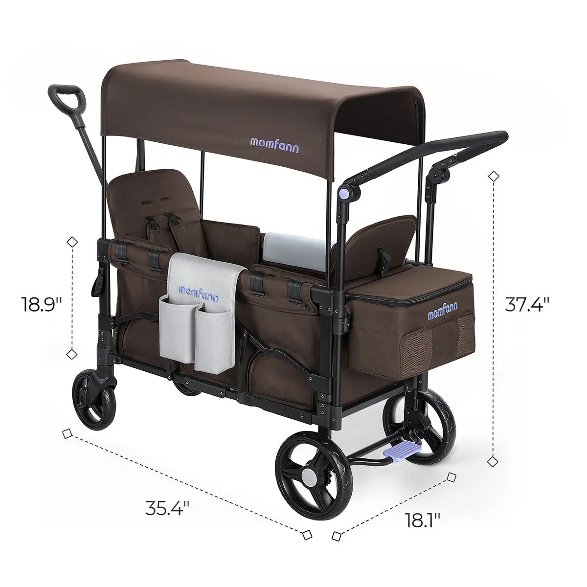 Momfann 2-Seater All-Terrain Stroller Wagon for Kids